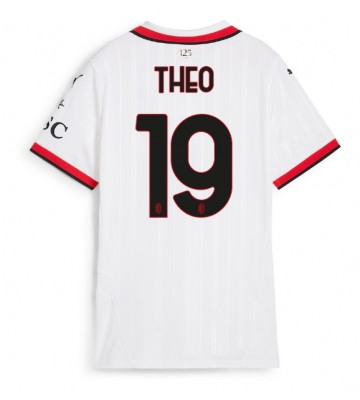 AC Milan Theo Hernandez #19 Segunda Equipación Mujer 2024-25 Manga Corta